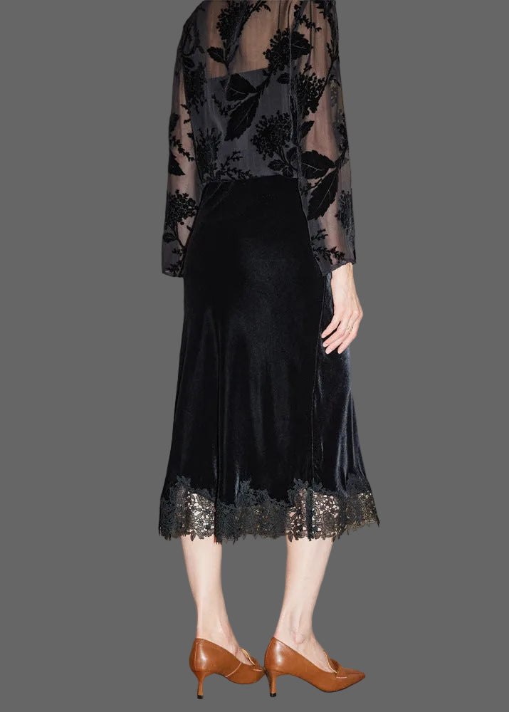 Mulberry Silk Midi Skirt – Elegant Mid-Length Skirt