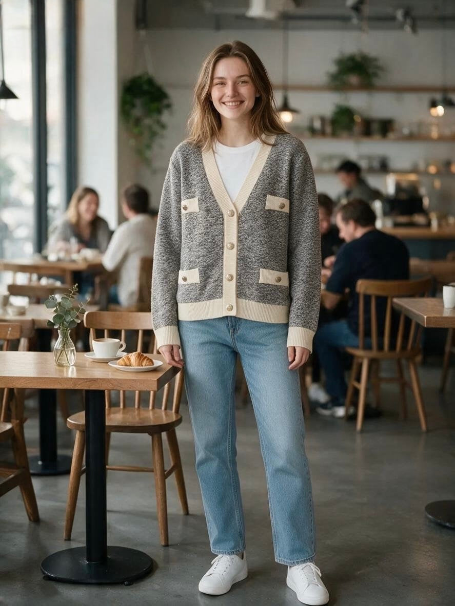 78305-Knitted Cardigan