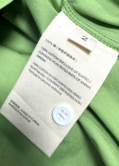 100% Cotton Belted Midi Shirt Dress – Green