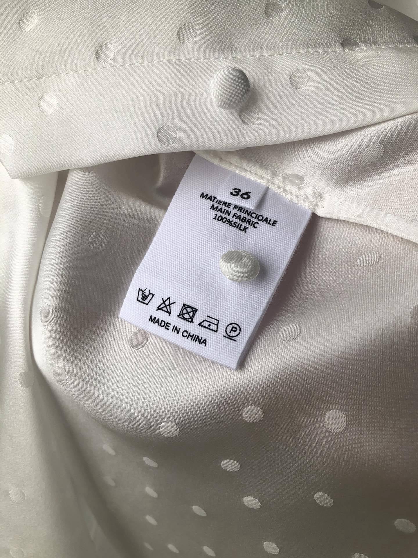 French Polka Dot Silk Jacquard Shirt – Relaxed Fit