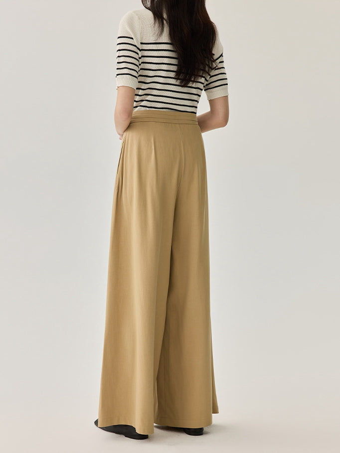 2025 Silk Wide-Leg Pants – High Waist, Flowy Fit