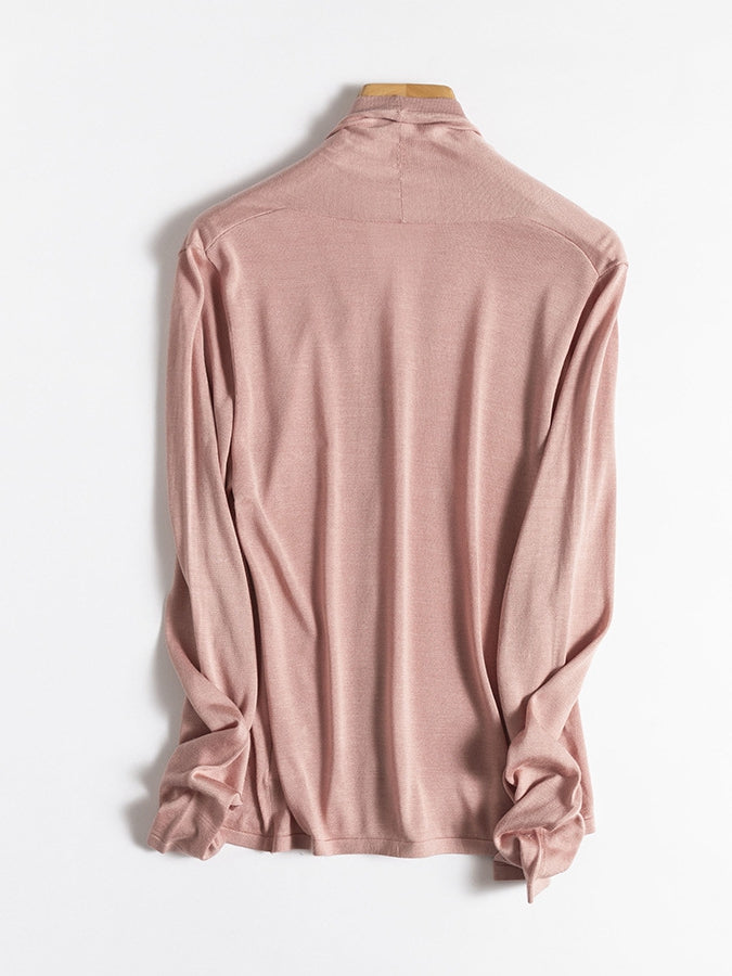 2025 Mulberry Silk V-Neck Cardigan – Lightweight, Versatile for Women