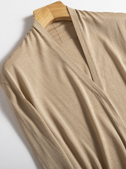 2025 Mulberry Silk V-Neck Cardigan – Lightweight, Versatile for Women