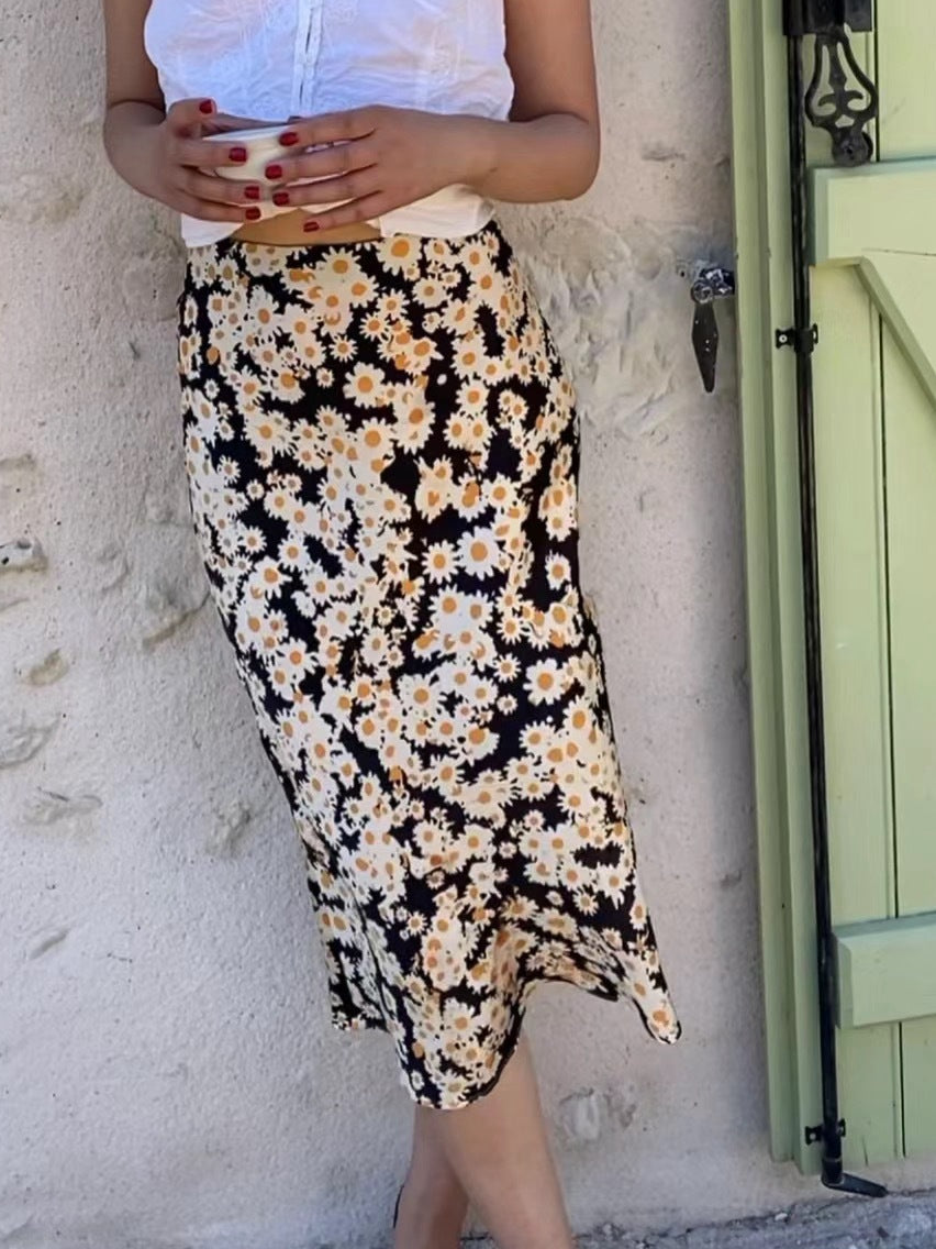 Elegant Silk Bias-Cut Mermaid Skirt | Luxe Satin, Flowy & Chic