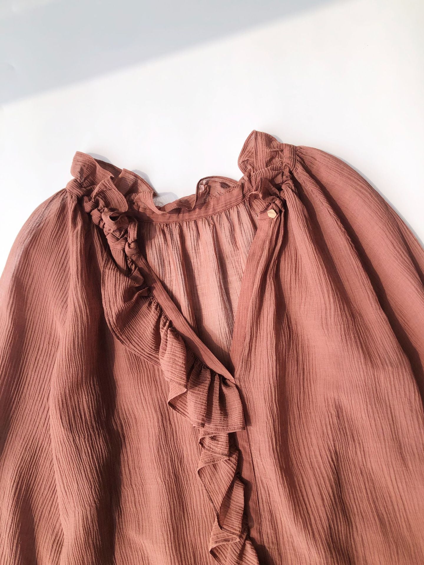 French Silk Crepe Blouse – V-Neck, with Camisole