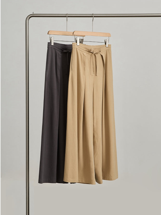2025 Silk Wide-Leg Pants – High Waist, Flowy Fit