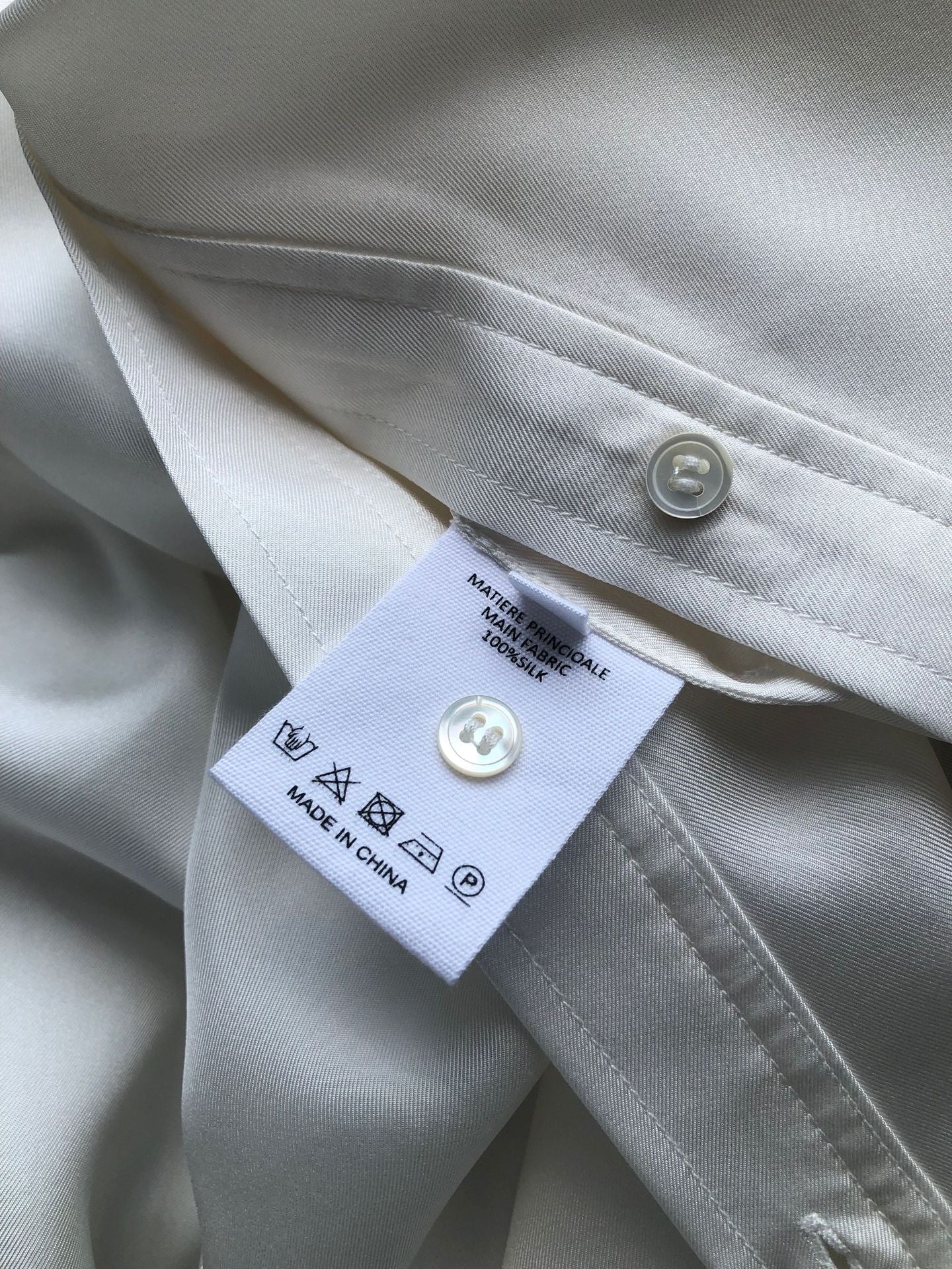 Twill Silk Blouse – French Lace Pleats