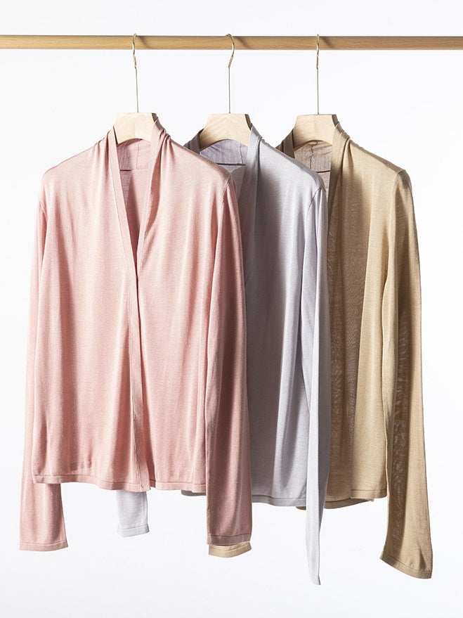 2025 Mulberry Silk V-Neck Cardigan – Lightweight, Versatile for Women