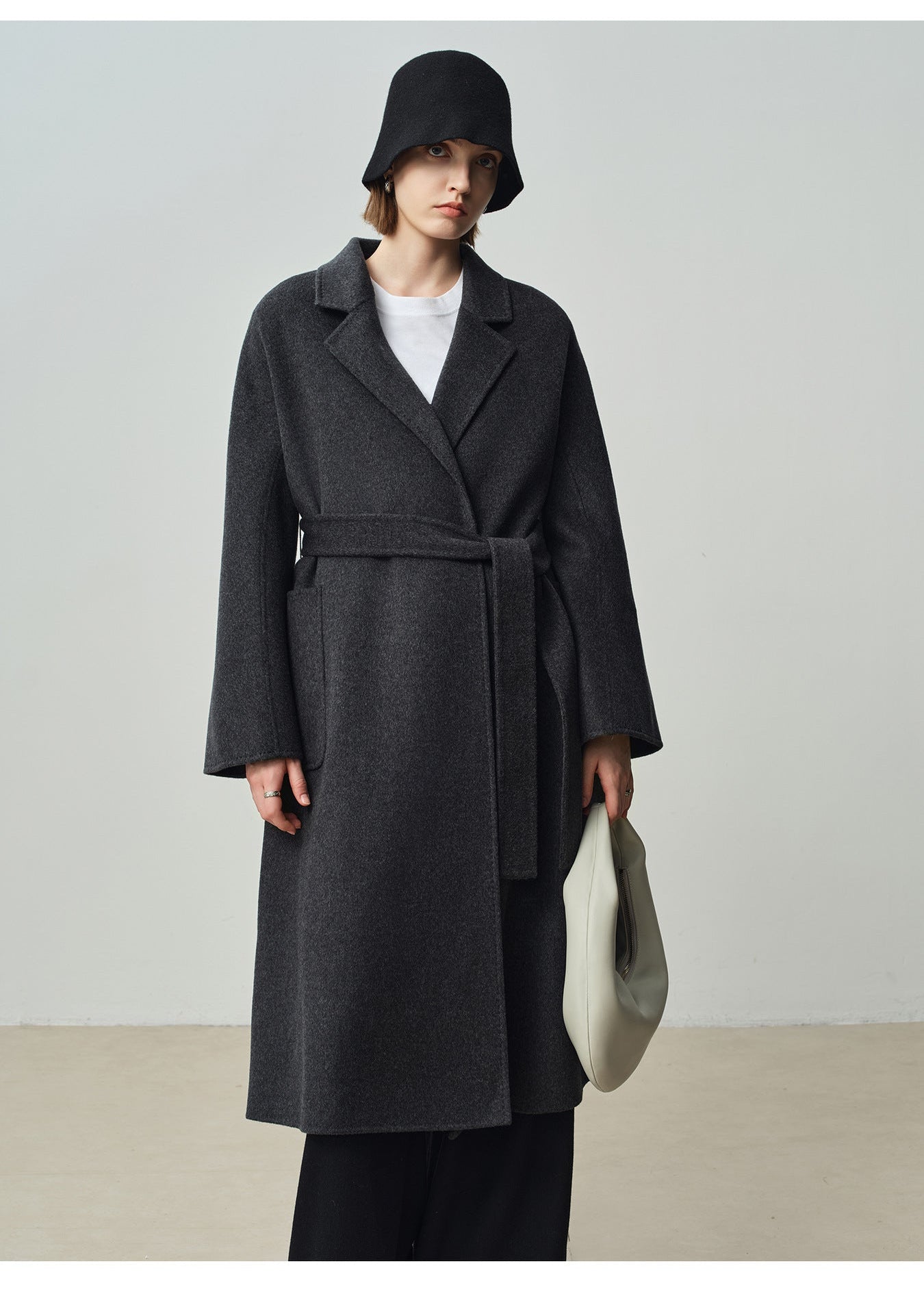 Relaxed Double-Faced Wool & Cashmere Wrap Coat