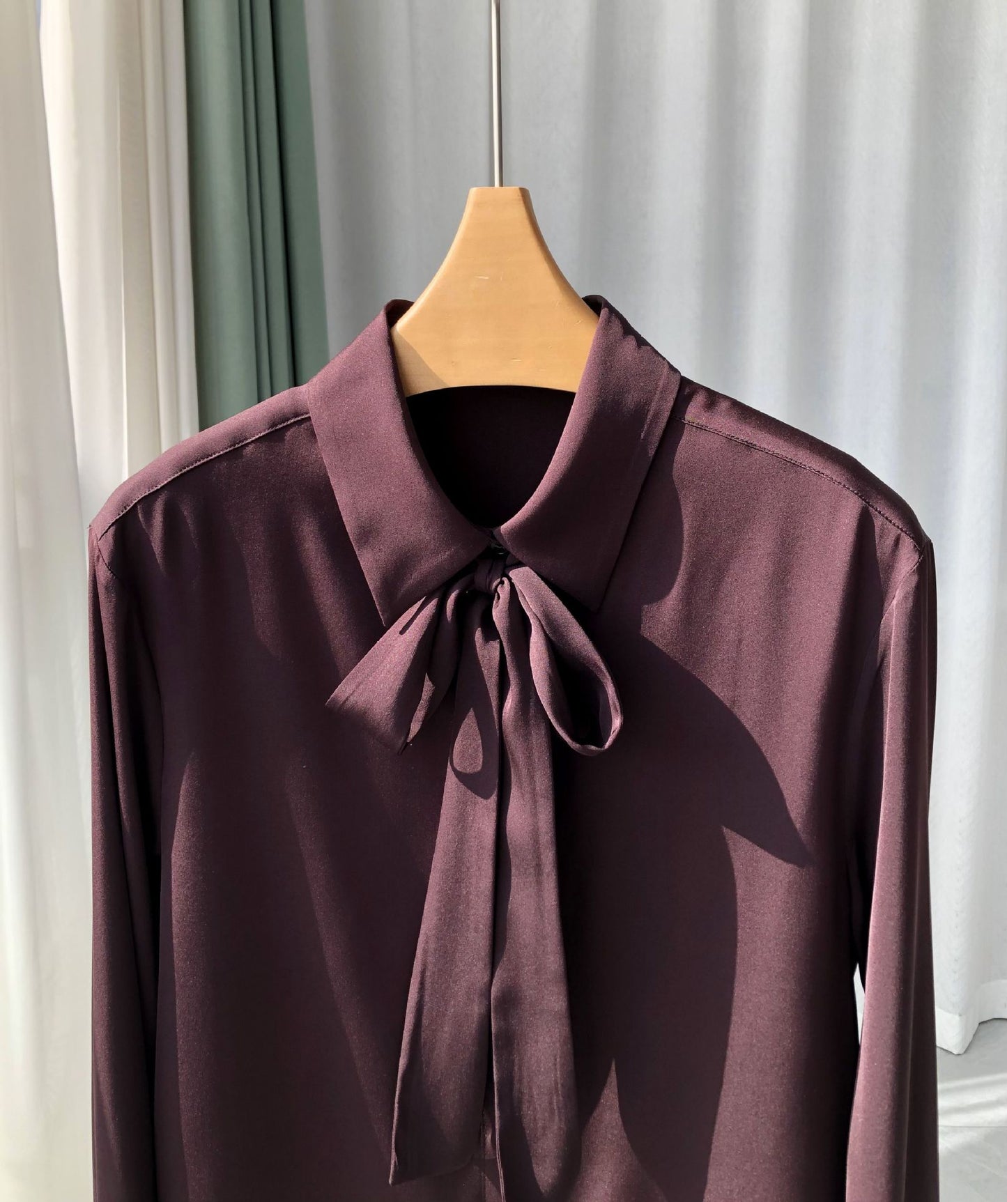 French Chic Silk Blouse | Soft Georgette & Elegant Bow Tie