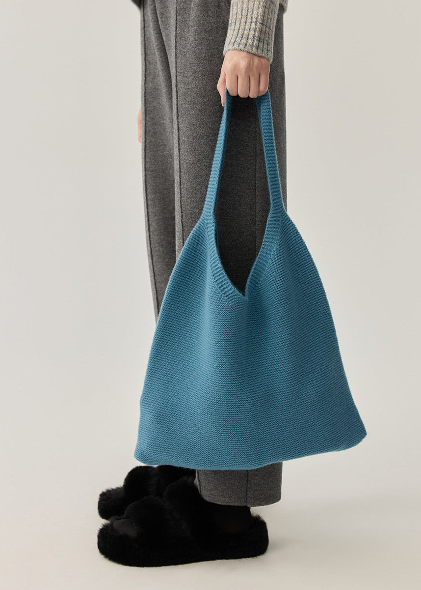 100% Wool Knit Tote Bag