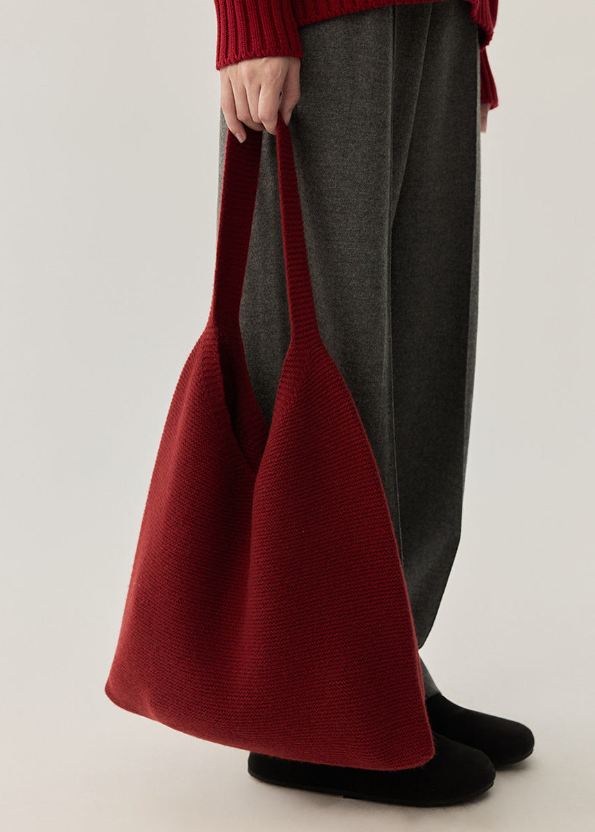 100% Wool Knit Tote Bag