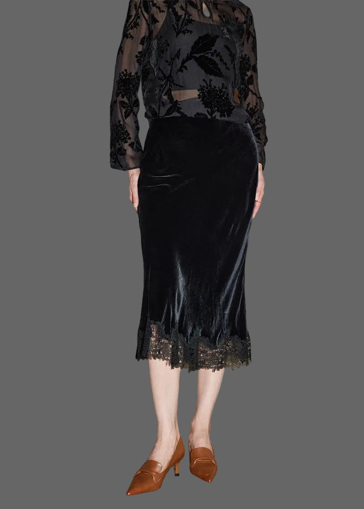 Mulberry Silk Midi Skirt – Elegant Mid-Length Skirt