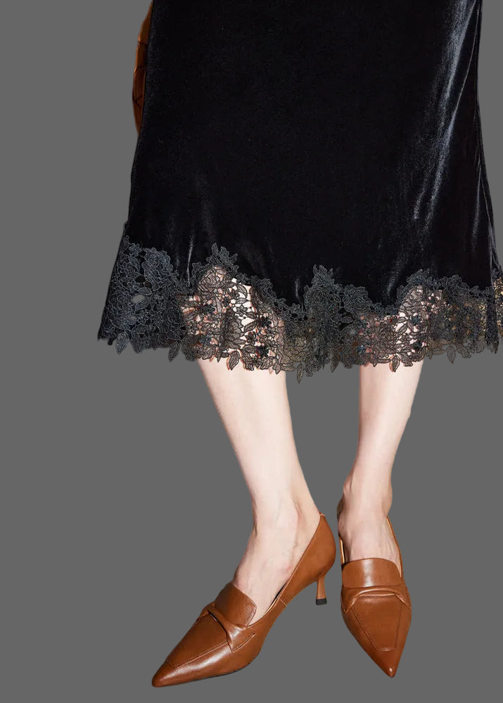 Mulberry Silk Midi Skirt – Elegant Mid-Length Skirt