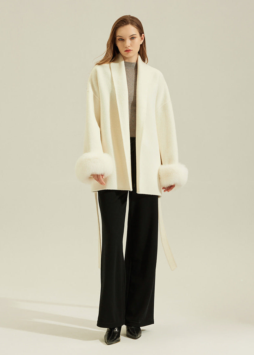 Women’s Double-Sided Wool Jacket with Silk Lining