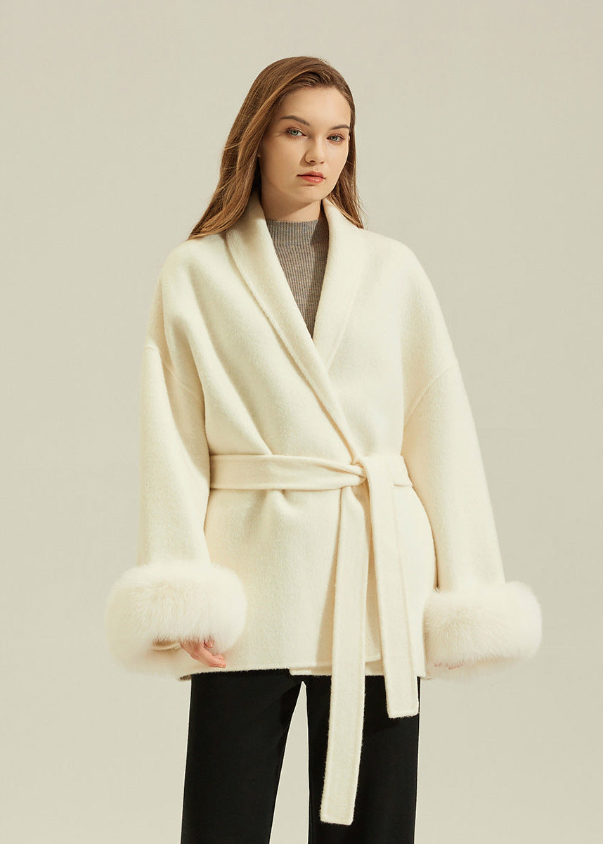 Women’s Double-Sided Wool Jacket with Silk Lining