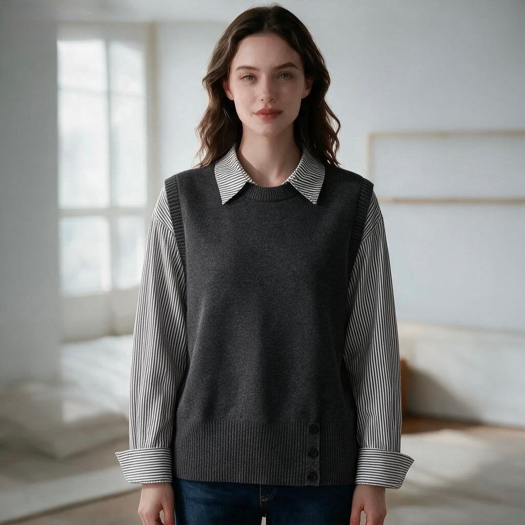 Layered-Look Sweater FF12679
