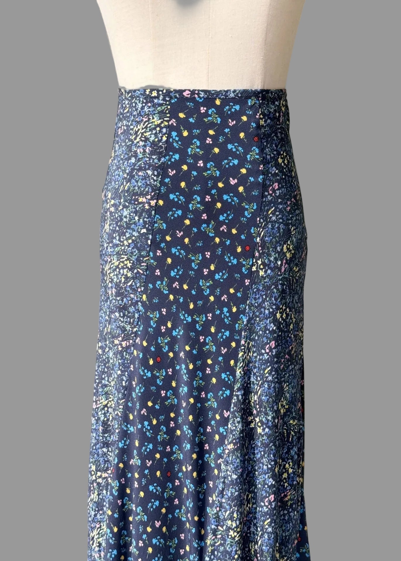 Silk Bias-Cut Midi Skirt