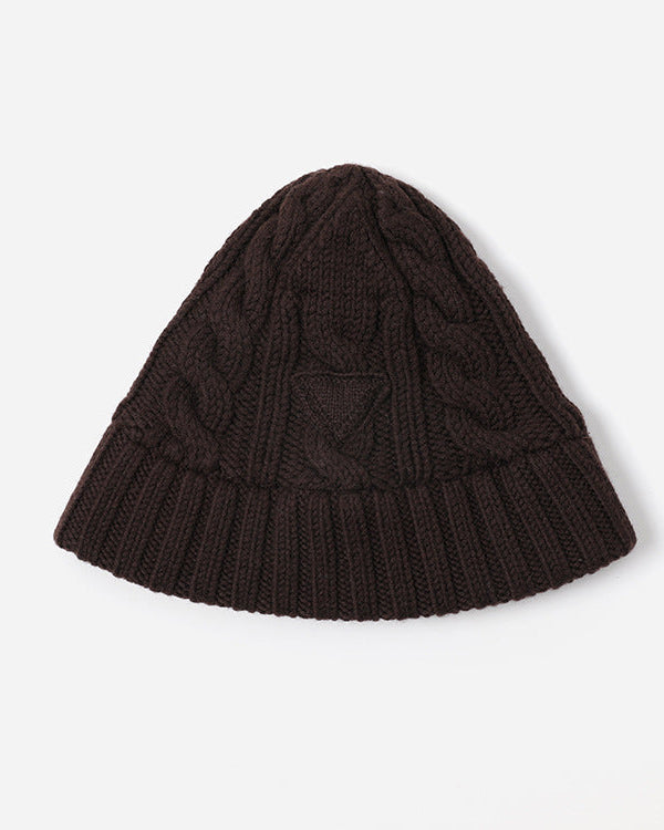 Heavyweight Cable-Knit 100% Wool Fisherman Hat
