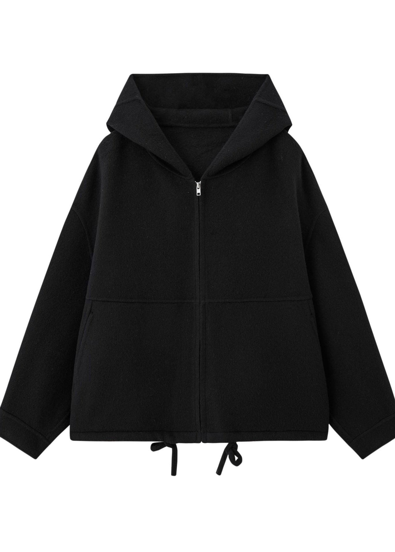 Women’s Double-Sided Wool Hooded Pullover – Mulberry Silk