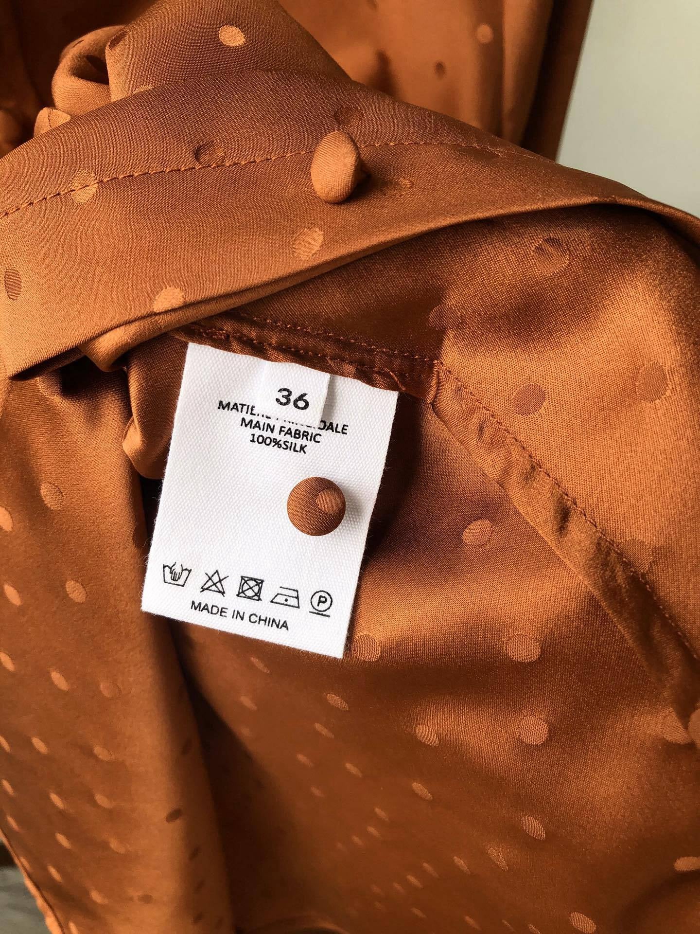 French Polka Dot Silk Jacquard Shirt – Relaxed Fit