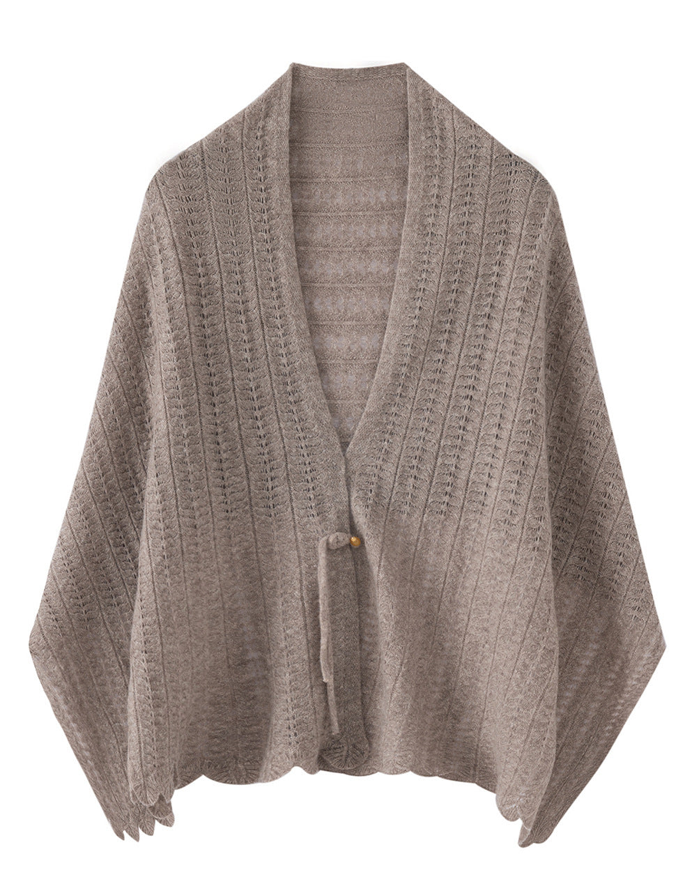 100% Wool Openwork Shawl Wrap – Lightweight Warm Scarf