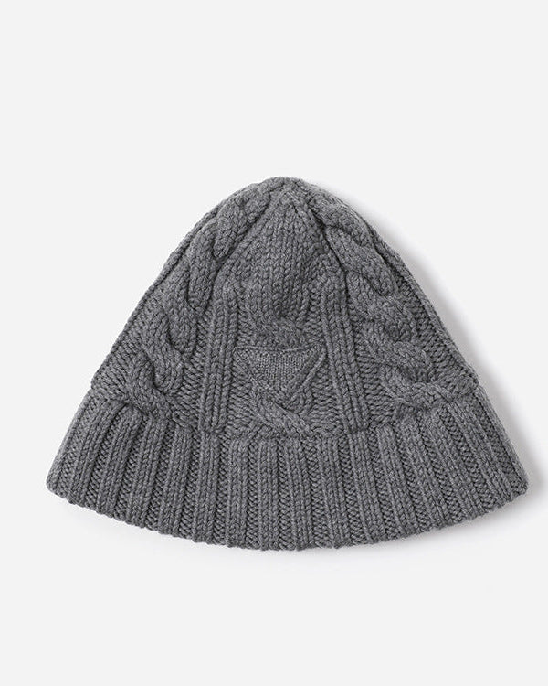 Heavyweight Cable-Knit 100% Wool Fisherman Hat