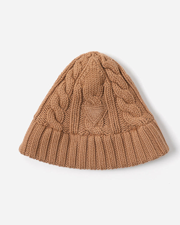 Heavyweight Cable-Knit 100% Wool Fisherman Hat
