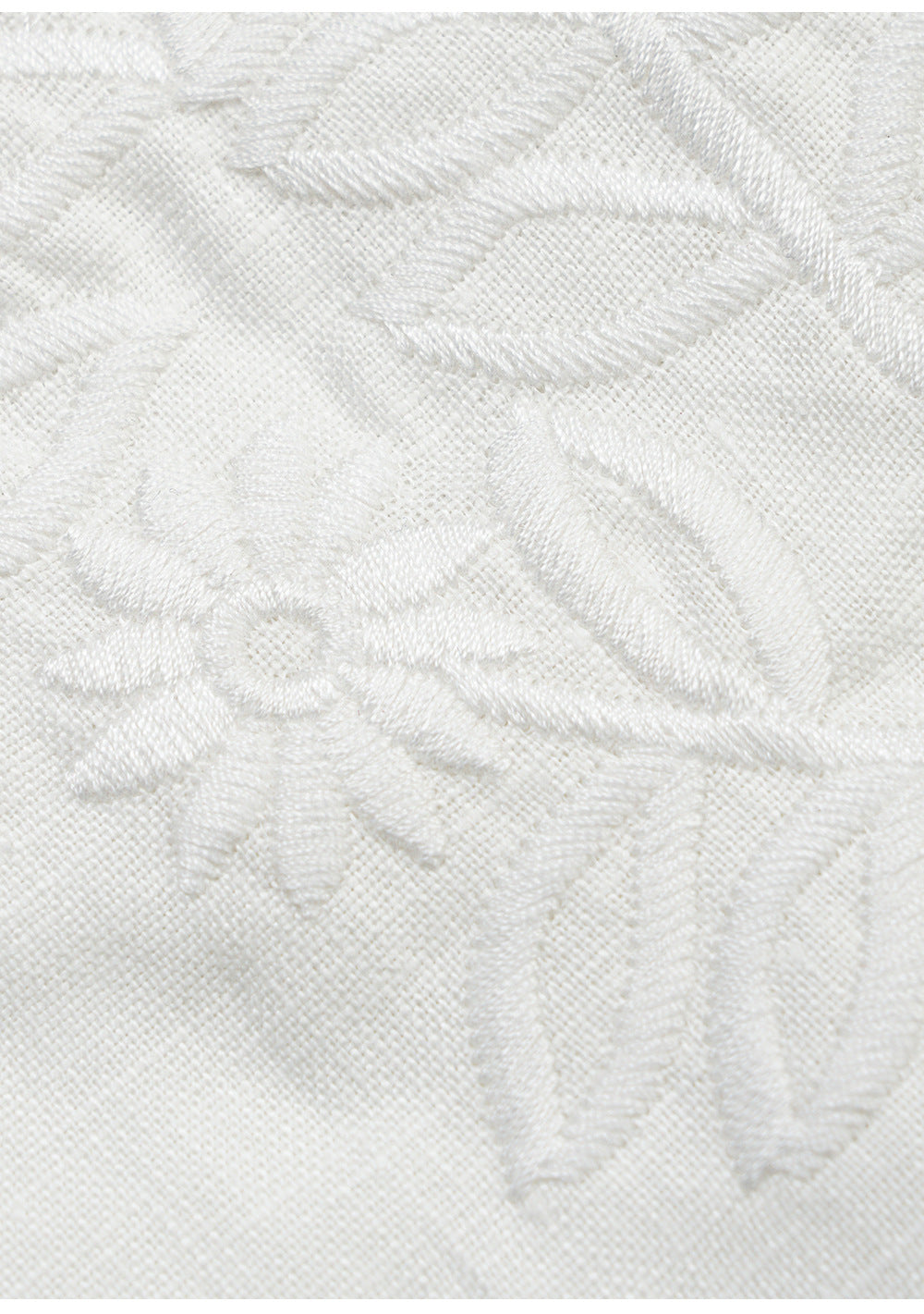 100% Linen Vest – Embroidered Sleeveless Top-5202001WSAK