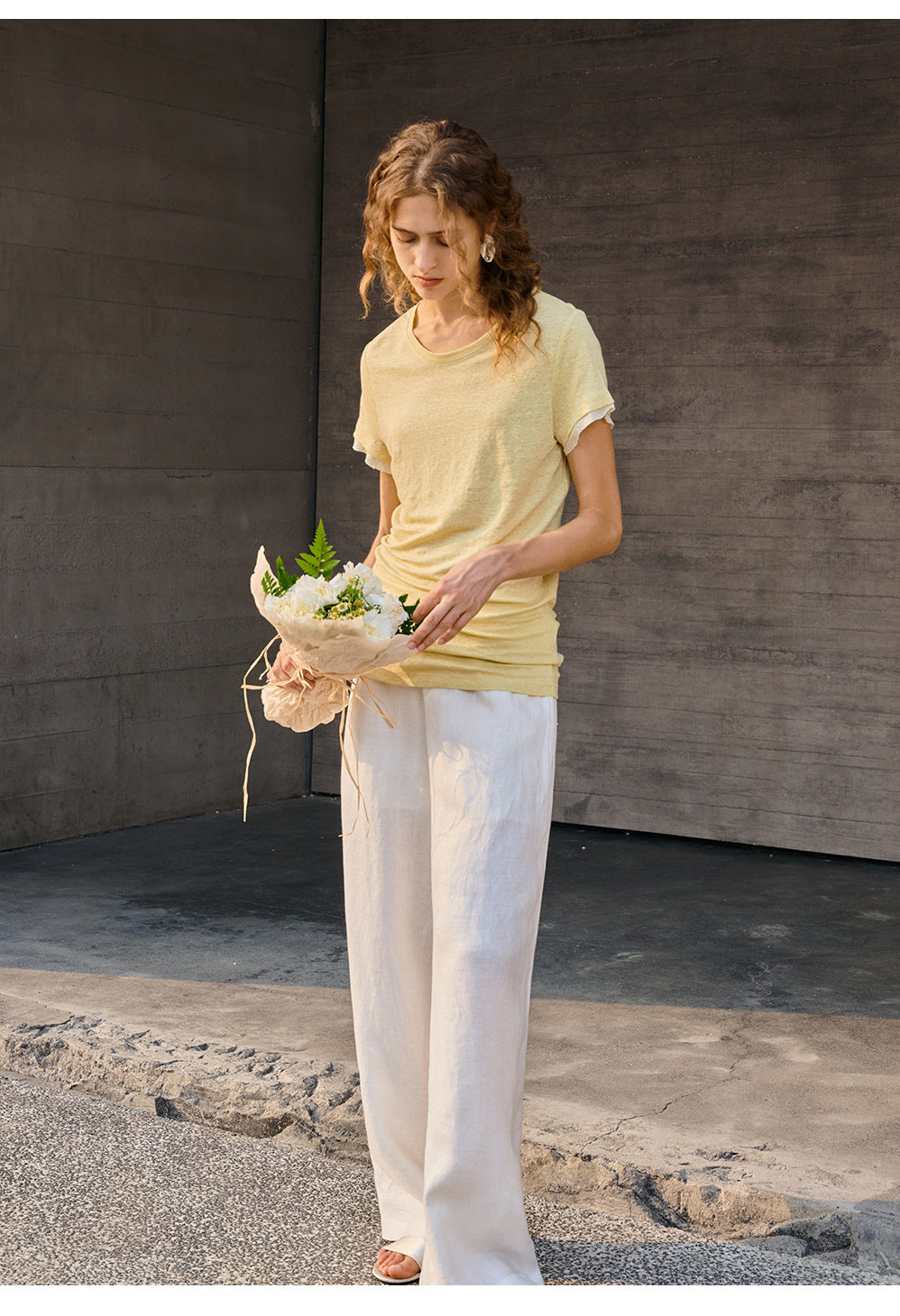 100% Linen Wide Leg Pants