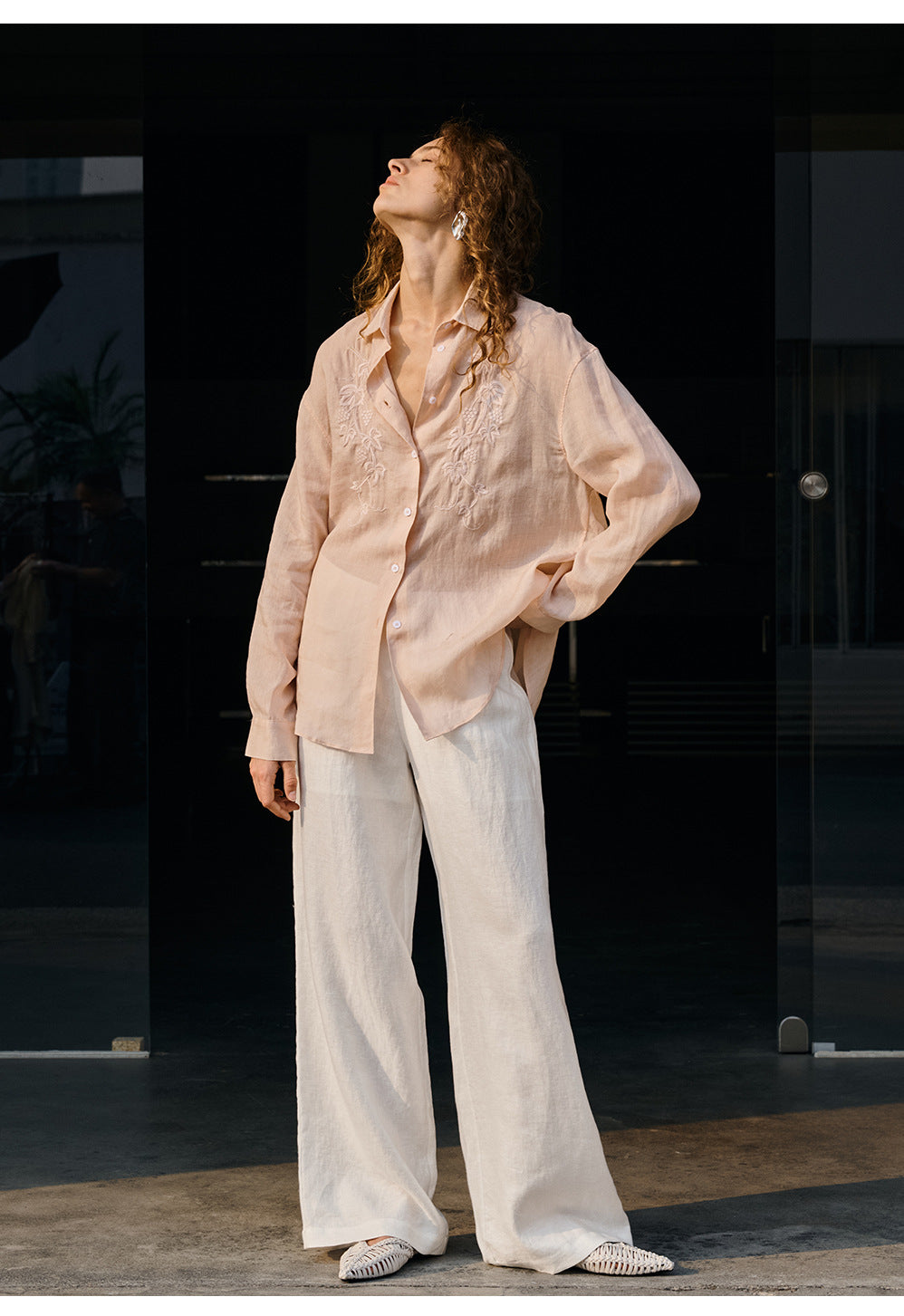100% Linen Wide Leg Pants