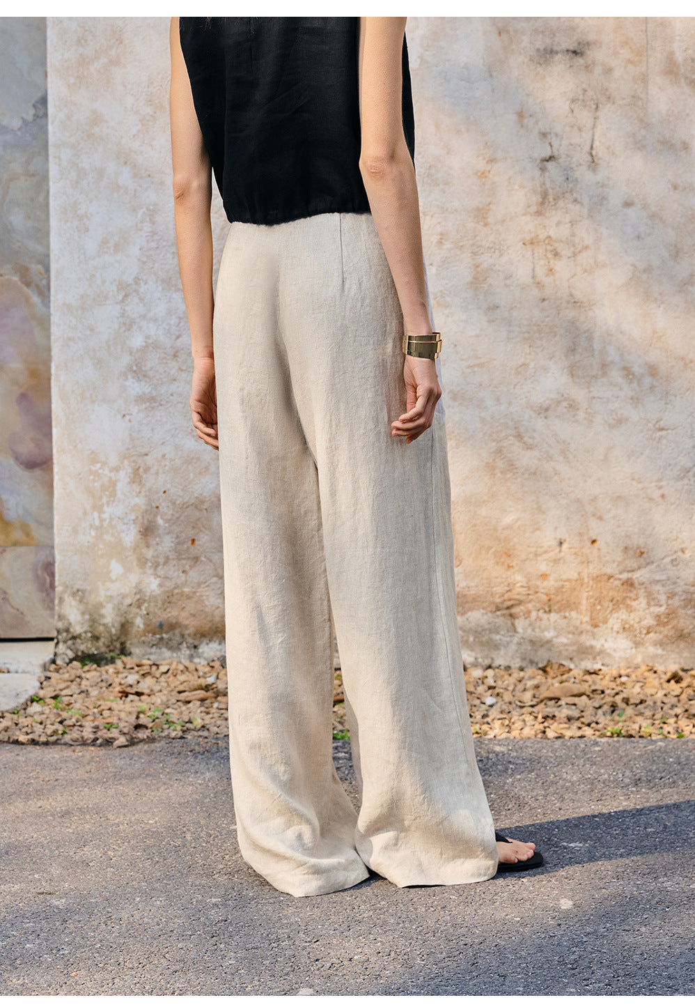 100% Linen Wide Leg Pants