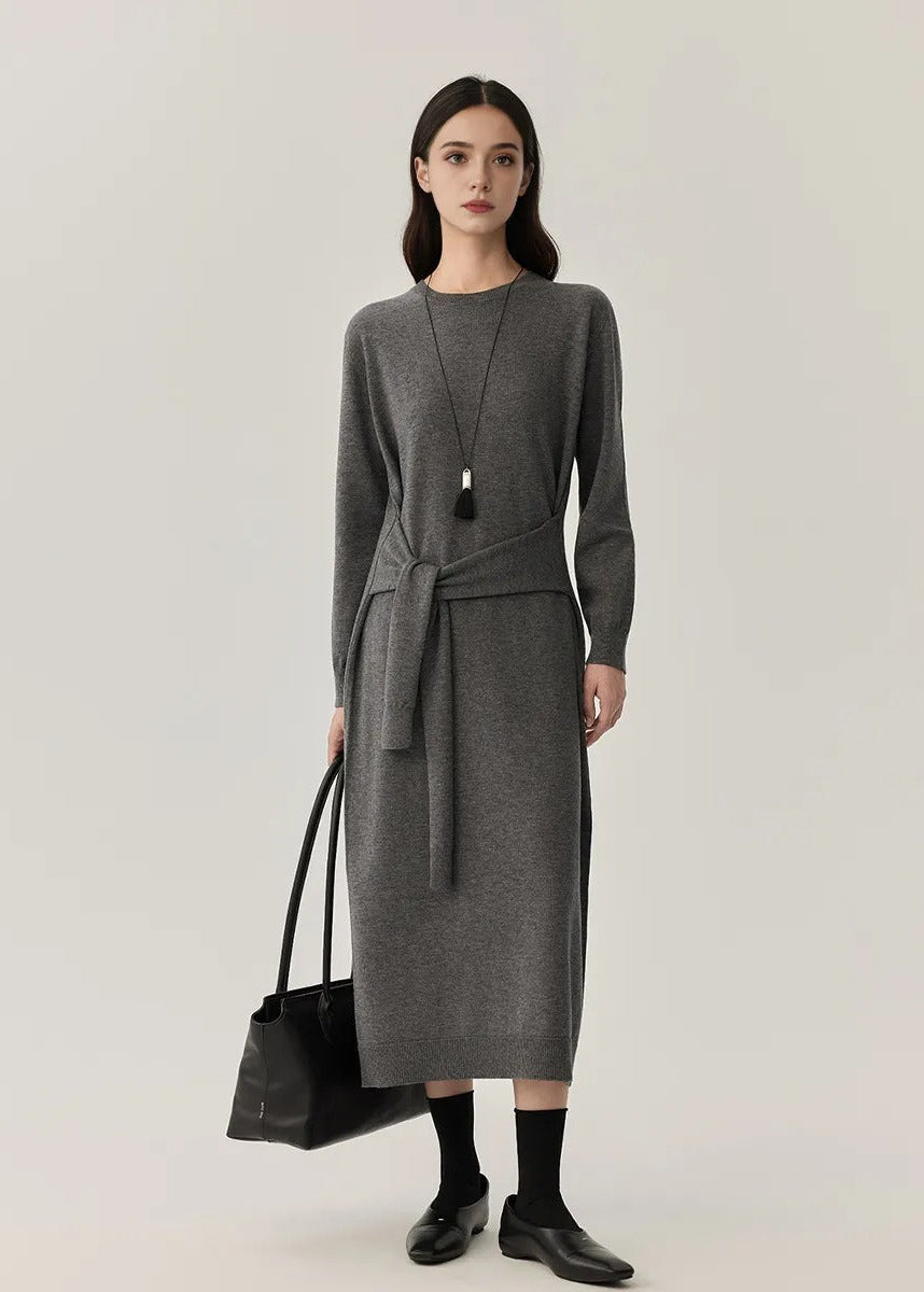 Women’s Wool-Cotton Blend Knit Midi Dress
