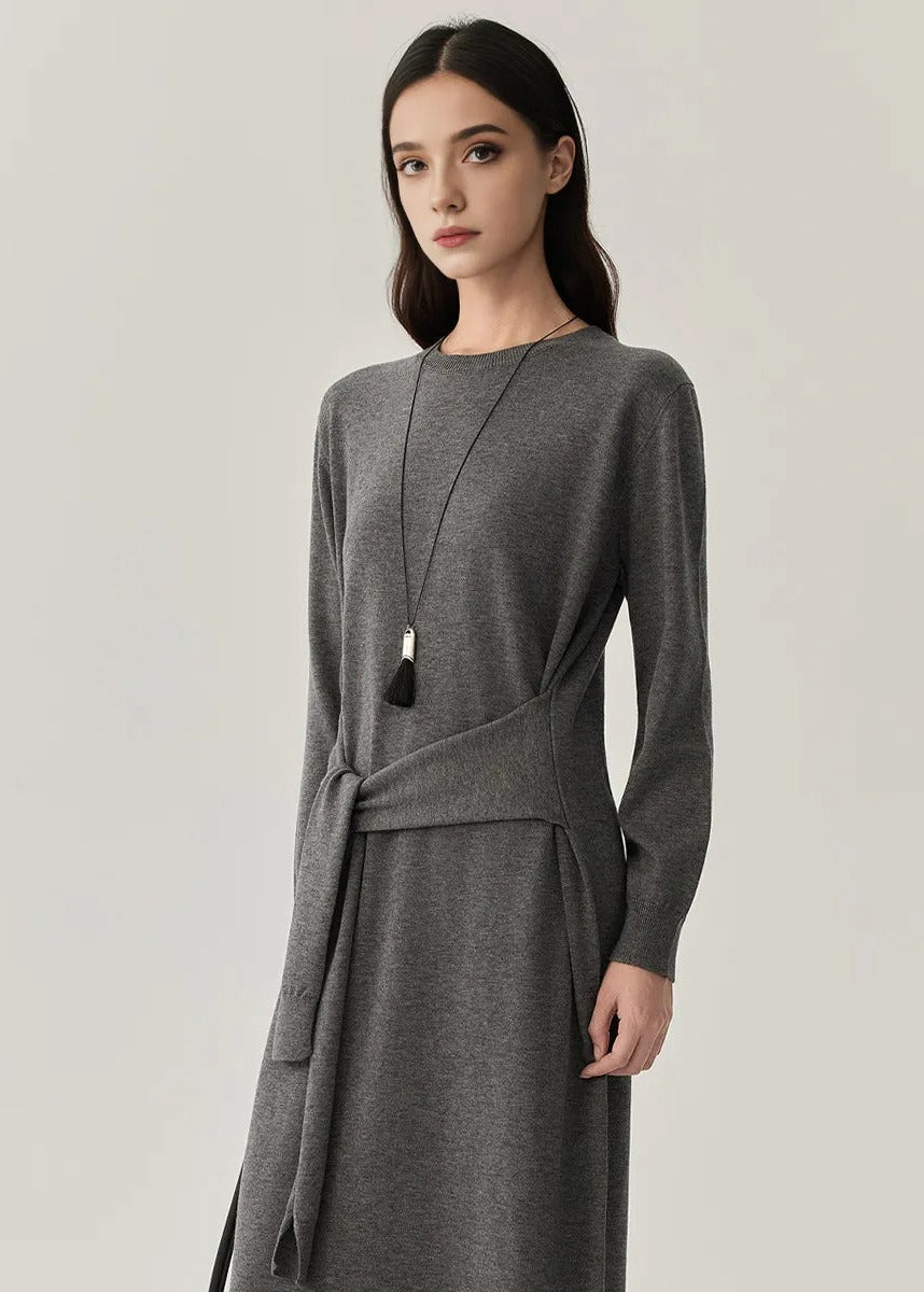Women’s Wool-Cotton Blend Knit Midi Dress