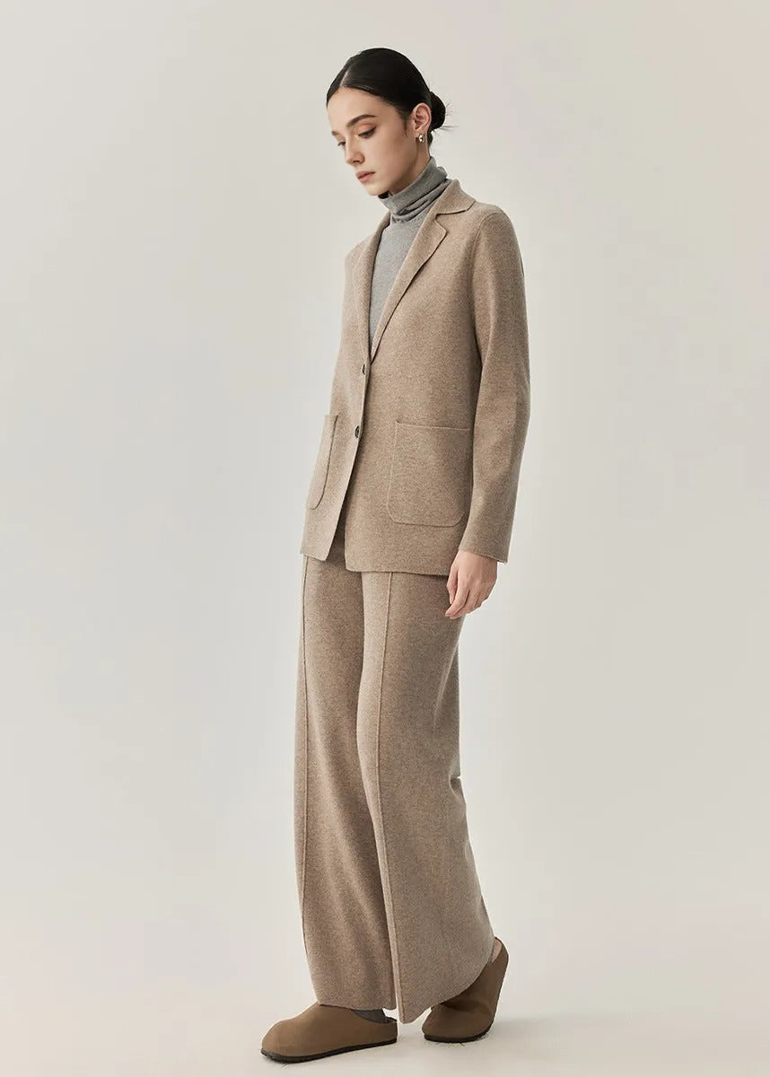 Women’s Wool Cardigan Coat – Simple, Warm, Solid Color